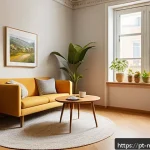 Home 18 정신건강 전문가 업무 노하우 - A warm, inviting therapy room with soft natural lighting, comfortable seating arranged in a circle t...